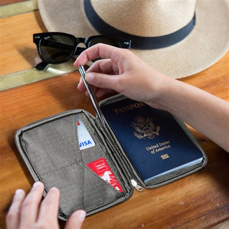 rfid blocking passport and credit card holder|rfid passport holder with strap.